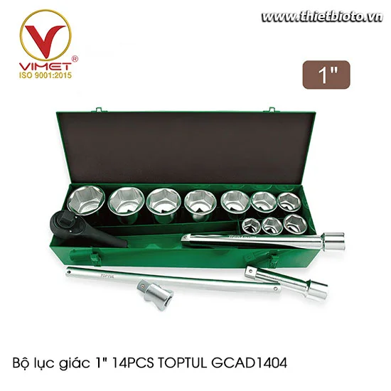 Bộ lục giác 1" 14PCS TOPTUL GCAD1404