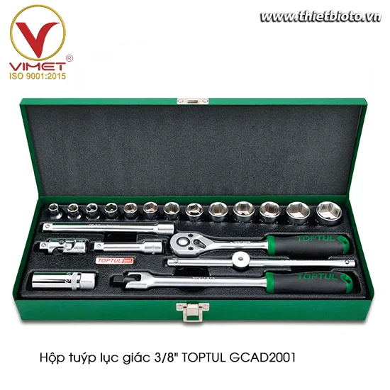 Hộp đầu tuýp 3/8" 20 chi tiết TOPTUL GCAD2001