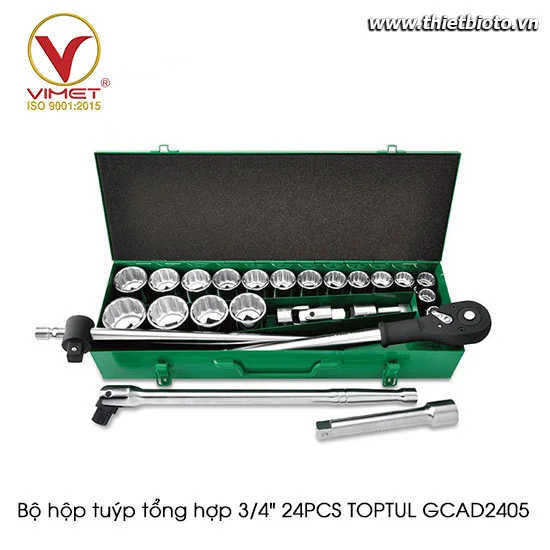 Bộ hộp tuýp tổng hợp 3/4" 24PCS TOPTUL GCAD2405