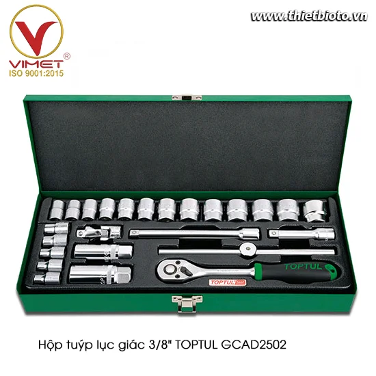 Hộp đầu tuýp 3/8" 25 chi tiết TOPTUL GCAD2502