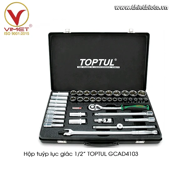 Hộp đầu tuýp bông 1/2" 41 chi tiết TOPTUL GCAD4103