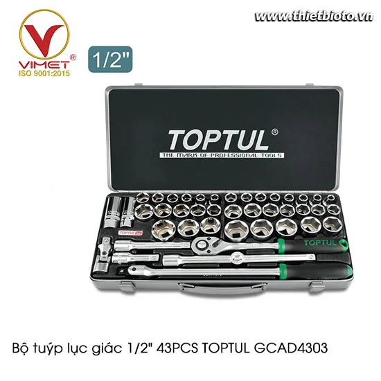 Bộ tuýp lục giác 1/2" 43PCS TOPTUL GCAD4303