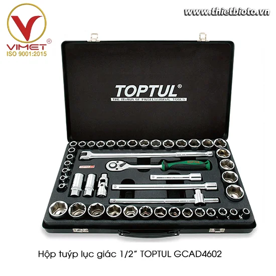Hộp đầu tuýp 1/2" 46 chi tiết TOPTUL GCAD4602