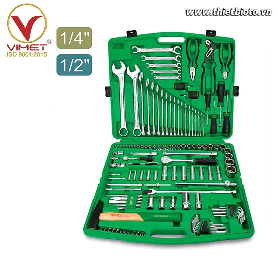 Bộ dụng cụ cầm tay cao cấp 130 chi tiết TOPTUL GCAI130T1