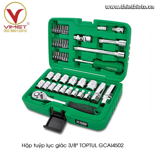 Hộp đầu tuýp 3/8" 45 chi tiết TOPTUL GCAI4502