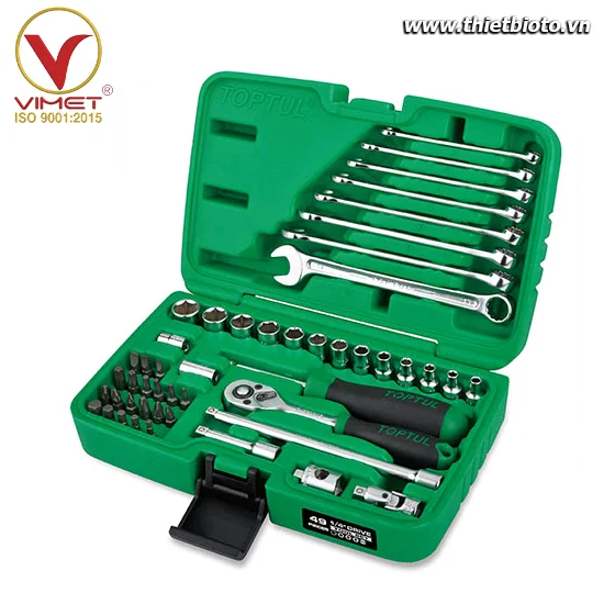 Bộ đồ nghề xách tay 1/4"  49 chi tiết TOPTUL GCAI4901