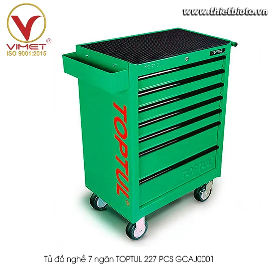 Tủ đồ nghề 7 ngăn Toptul 227 chi tiết TOPTUL GCAJ0001