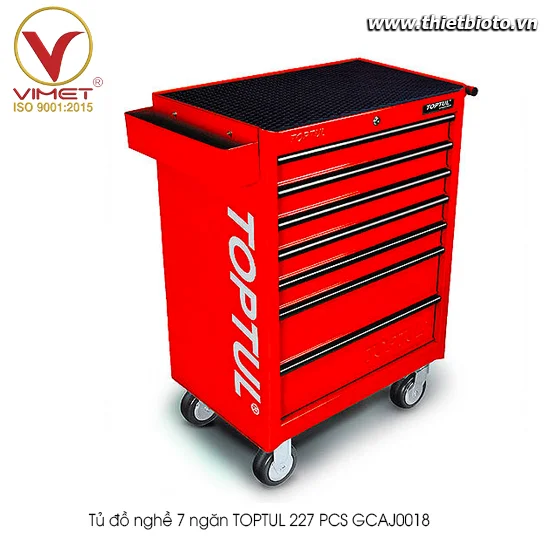 Tủ đồ nghề 7 ngăn TOPTUL 227 chi tiết GCAJ0018