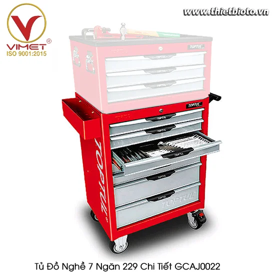 Tủ dụng cụ 7 ngăn 229 chi tiết TOPTUL GCAJ0022