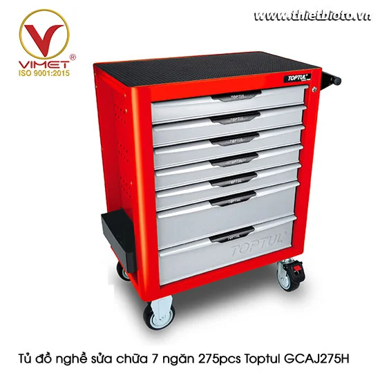 Tủ dụng cụ sửa chữa 7 ngăn 275 chi tiết TOPTUL GCAJ275H