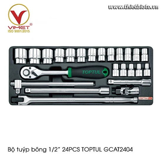 Bộ tuýp bông 1/2" 24PCS TOPTUL GCAT2404