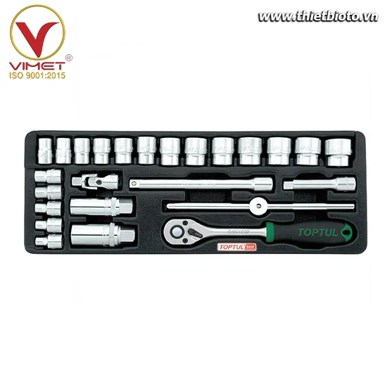 Bộ túyp vặn ốc 3/8" 25 chi tiết TOPTUL GCAT2502