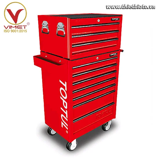 Tủ đồ nghề 2 tầng 10 ngăn Toptul 333 chi tiết TOPTUL