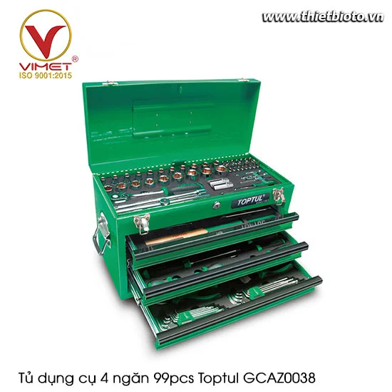 Tủ dụng cụ 4 ngăn 99 chi tiết TOPTUL GCAZ0038