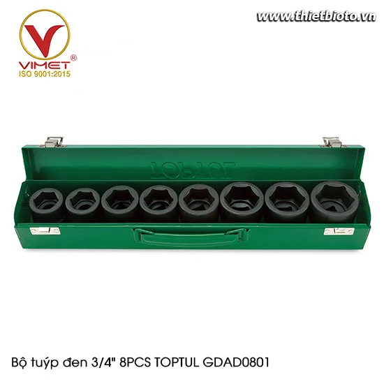 Bộ tuýp đen 3/4" 8PCS TOPTUL GDAD0801