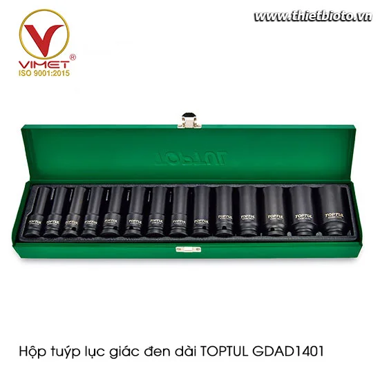 Hộp tuýp lục giác đen dài TOPTUL GDAD1401