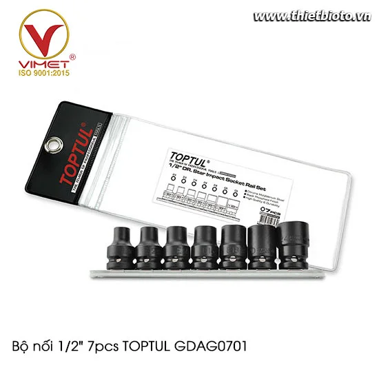 Bộ nối 1/2" 7pcs TOPTUL GDAG0701