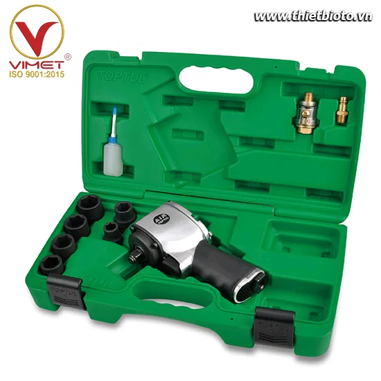 Bộ súng vặn bu lông 1/2" 10 chi tiết Toptul GDAI1001E