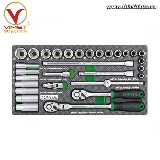Bộ dụng cụ 3/8" 30 chi tiết TOPTUL GEA3005