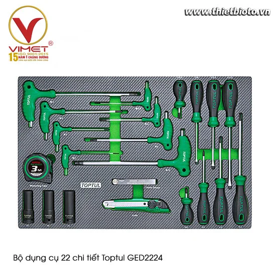 Khay Tuốc nơ vít, đầu tuýp đen GED2224