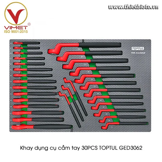 Khay dụng cụ cầm tay 30 chi tiết TOPTUL GED3062