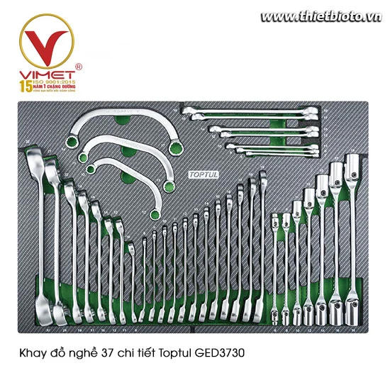 Khay đồ nghề 37 chi tiết Toptul GED3730