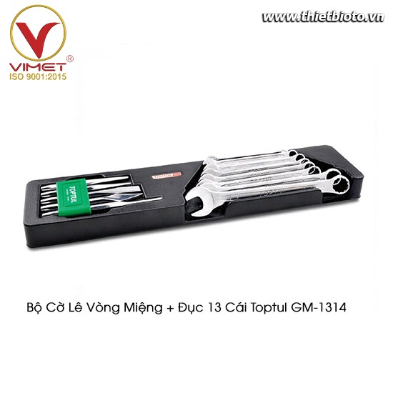 Bộ cờ lê vòng miệng + đục 13 chi tiết TOPTUL GM-1314