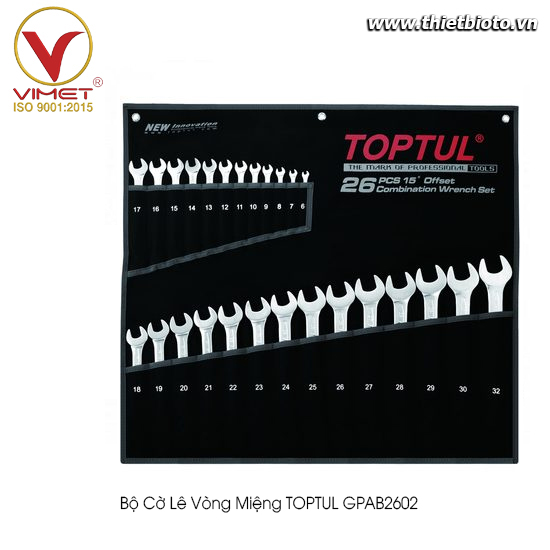 Bộ cờ lê vòng miệng TOPTUL GPAB2602