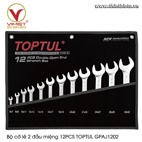 Bộ cờ lê 2 đầu miệng 12PCS TOPTUL GPAJ1202