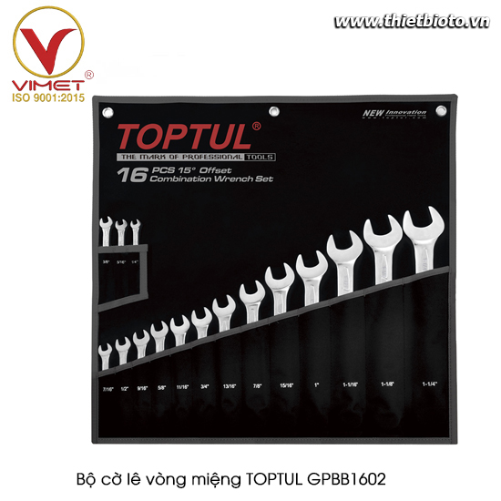 Bộ cờ lê vòng miệng TOPTUL GPBB1602