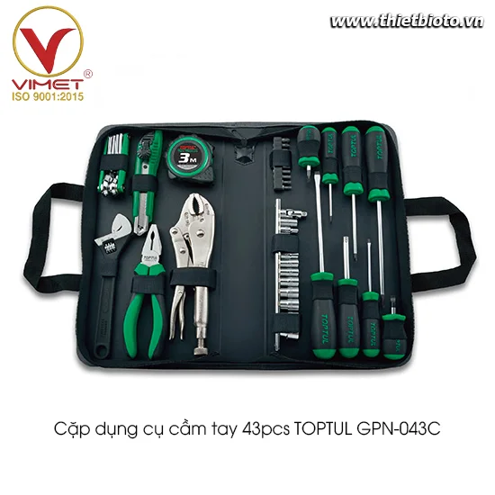 Cặp dụng cụ cầm tay 43pcs TOPTUL GPN-043C