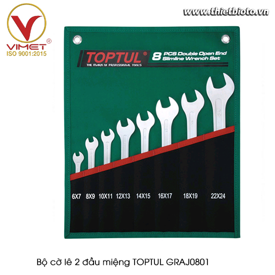 Bộ cờ lê 2 đầu miệng TOPTUL GRAJ0801