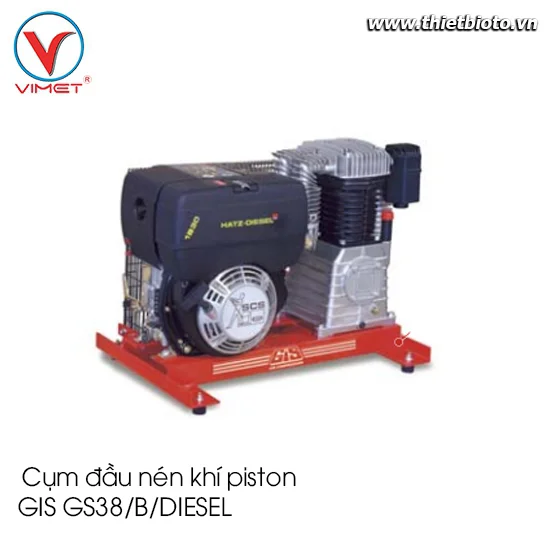 Cụm đầu nén khí piston truyền động động cơ xăng GIS
