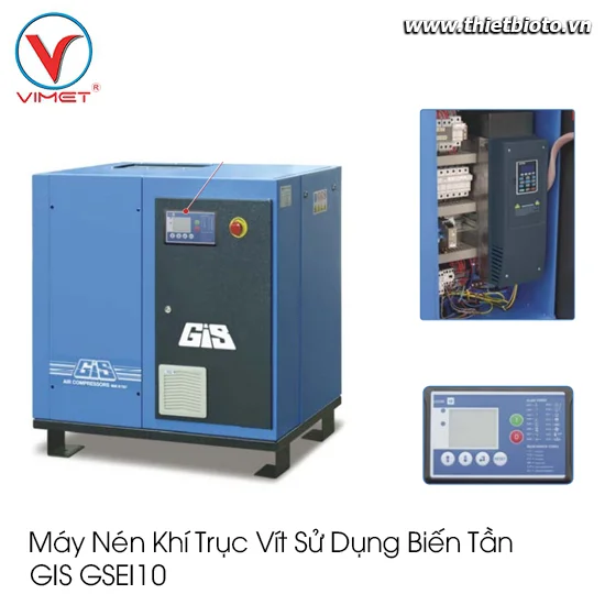 Máy Nén Khí Trục Vít Sử Dụng Biến Tần Gis_x000D_