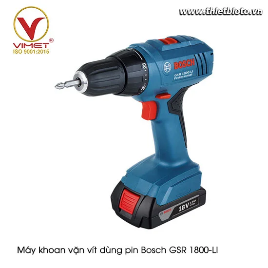 Máy khoan vặn vít dùng pin Bosch GSR 1800-LI