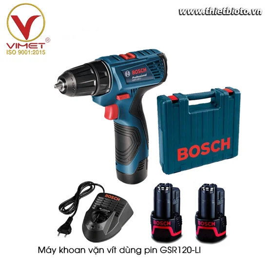 Máy khoan vặn vít dùng pin BOSCH GSR120-LI