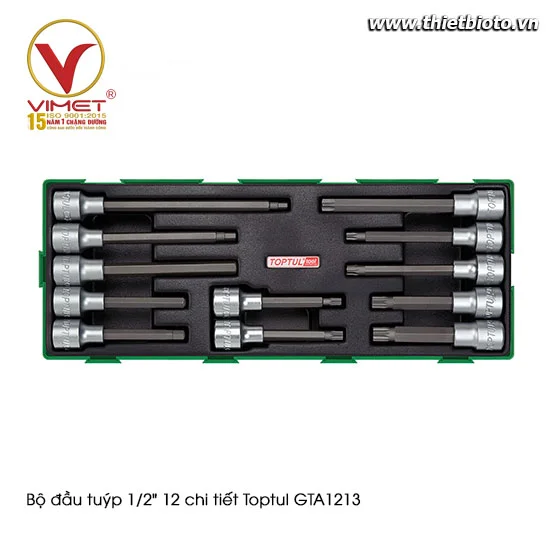 Bộ đầu tuýp 1/2" 12 chi tiết Toptul GTA1213