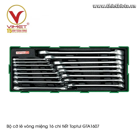 Bộ cờ lê vòng miệng 16 chi tiết Toptul GTA1607