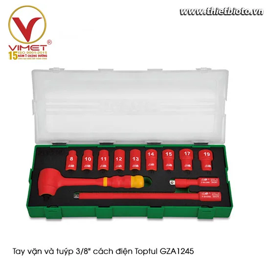 Tay vặn và tuýp 3/8" cách điện Toptul GZA1245