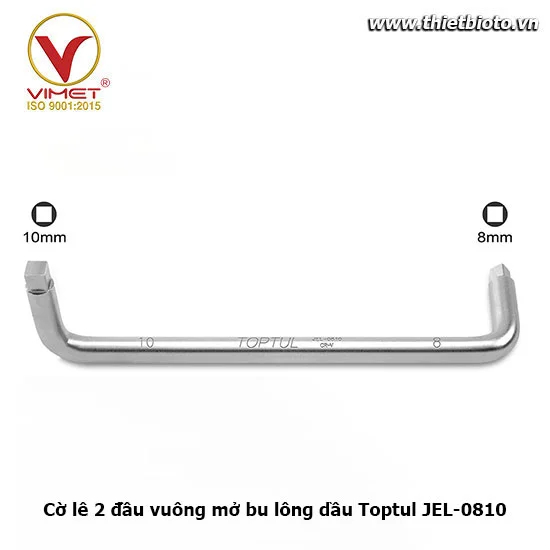 Cờ lê 2 đầu vuông mở bu lông dầu Toptul JEL-0810
