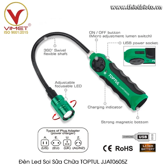 Đèn led soi sửa chữa TOPTUL JJAT0605Z