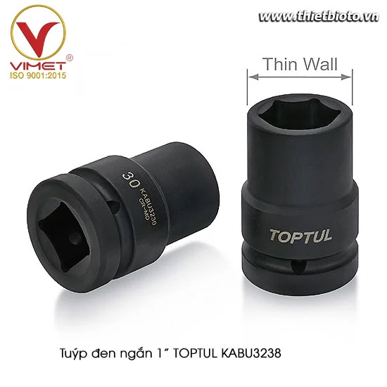 Đầu tuýp đen lục giác 1" 12.5mm sq. TOPTUL KABU3238