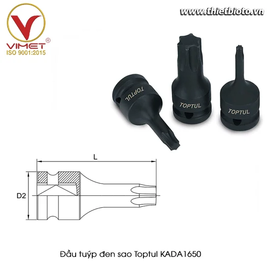 Đầu tuýp đen sao TOPTUL KADA1650