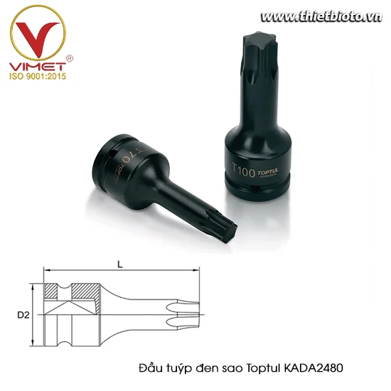Đầu tuýp đen sao TOPTUL KADA2480