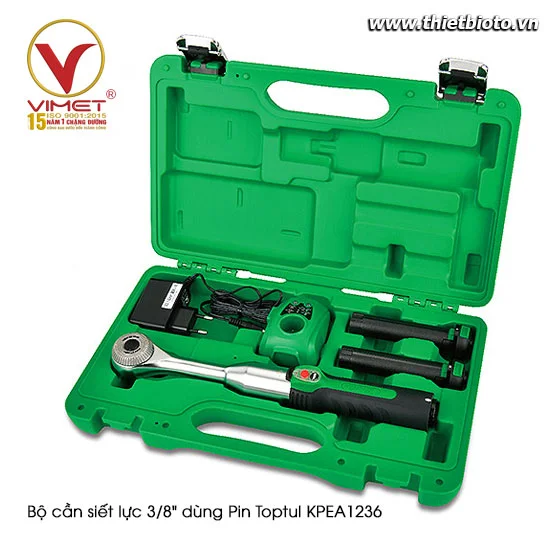 Bộ cần siết lực 3/8" dùng Pin Toptul KPEA1236