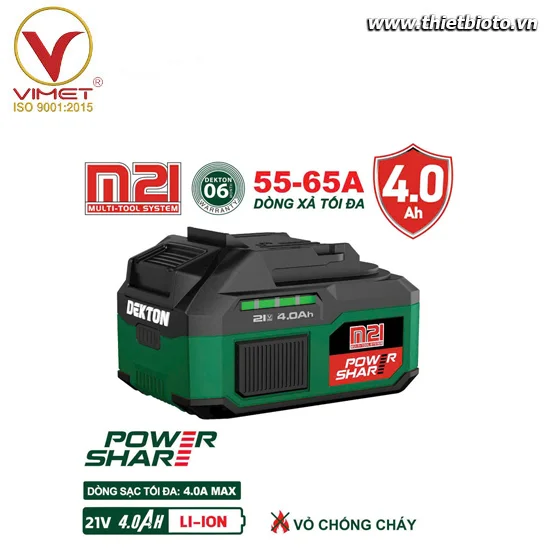 Pin 21V 4.0Ah Dekton M21-B4055A