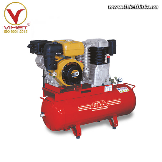 Máy nén khí piston truyền động động cơ xăng GIS GS38/200/MOTO