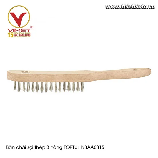 Bàn chải sợi thép 3 hàng TOPTUL NBAA0315