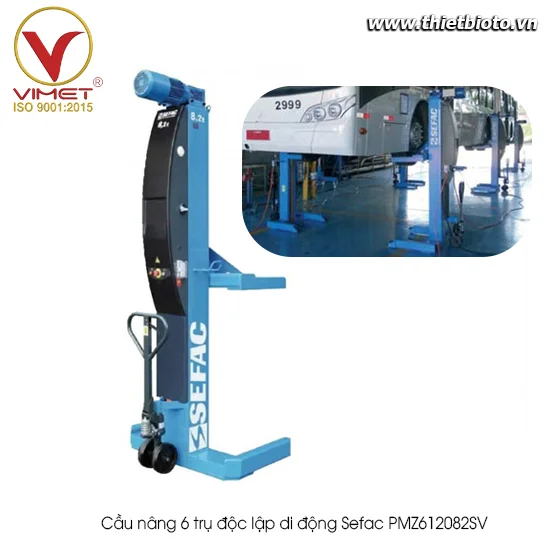 Cầu nâng 6 trụ độc lập di động Sefac PMZ612082SV