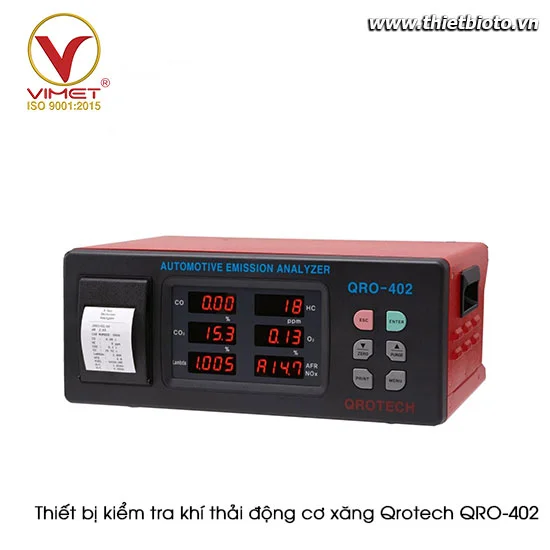 Thiết bị kiểm tra khí thải động cơ xăng ( ô tô, xe máy ) Qrotech QRO-402 4 khí
